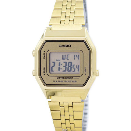 Casio Digital Quartz ruostumatonta terästä valaisin LA680WGA-9DF LA680WGA-9 naisten kello