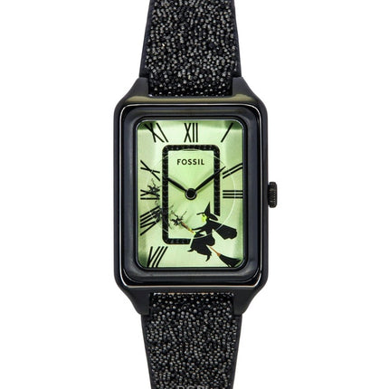 Fossil The Wizard of Oz Limited Edition -kangasranneke, vihreä kellotaulu, kvartsi, LE1198, naisten kello