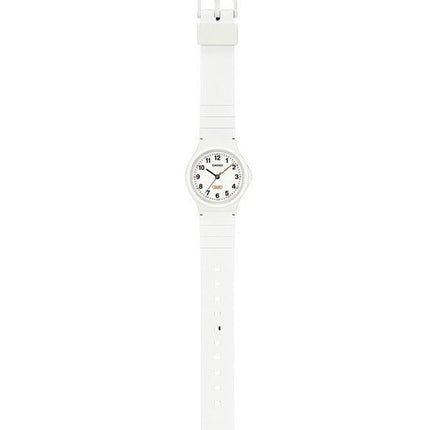 Casio Pop Analoginen Valkoinen Biopohjainen Hartsihihna Valkoinen Kellotaulu Kvartsi LQ-24B-7B Naisten kello