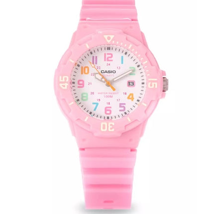 Casio vaaleanpunainen hartsihihna LRW-200H-4B2VDF LRW200H-4B2VDF naisten kello