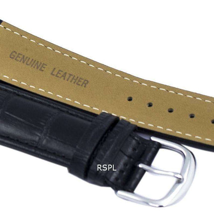 Black Ratio Brand Leather Strap 22mm SKX007, SKX009, SKX011, SNZG07, SNZG015