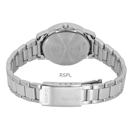 Casio analoginen ruostumattomasta teräksestä valmistettu musta kellotaulu kvartsi LTP-1303DD-1AV naisten kello