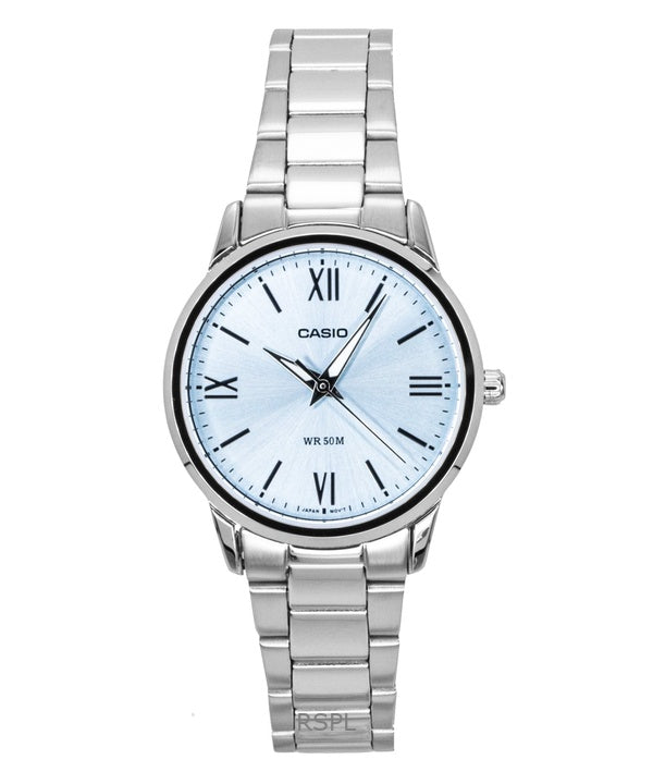 Casio analoginen ruostumattomasta teräksestä valmistettu mintunsininen kellotaulu kvartsi LTP-1303DD-2AV naisten kello