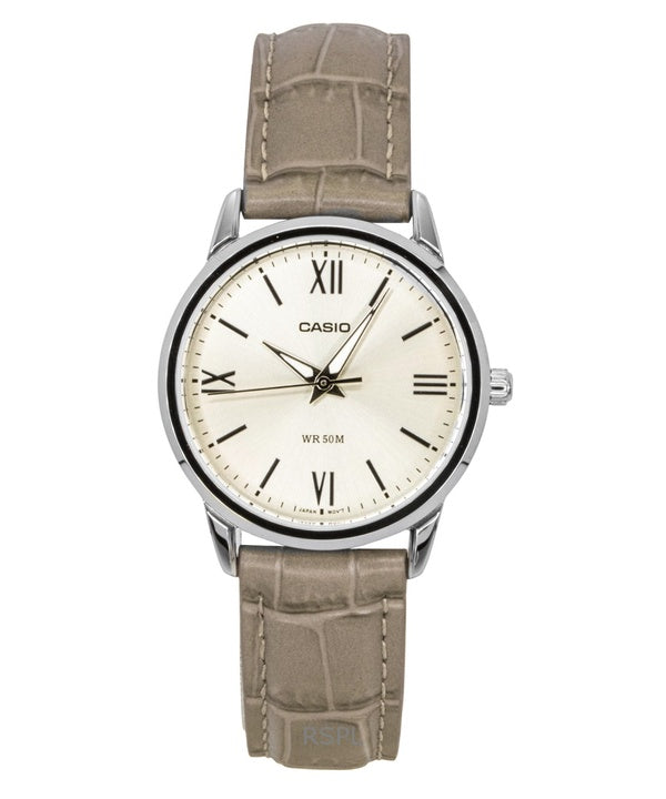 Casio analoginen nahkaranneke, kultainen kellotaulu, kvartsi LTP-1303LL-7AV, naisten kello