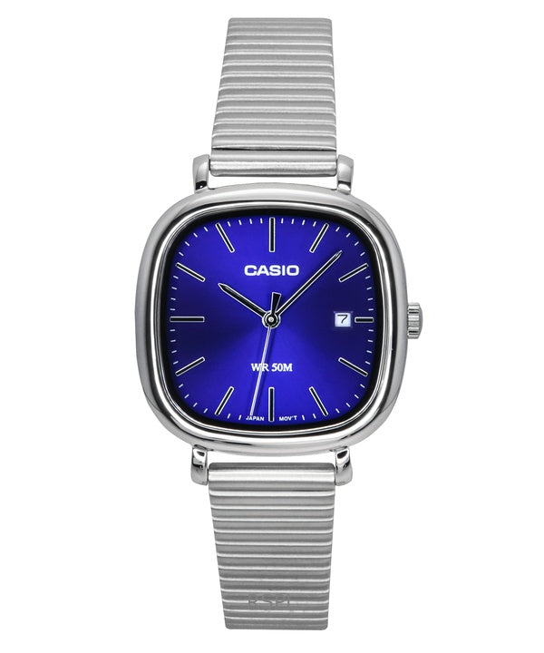 Casio Standard Analog Ruostumattomasta Teräksestä Sininen Kellotaulu Quartz LTP-B166D-2AV Naisten Kello