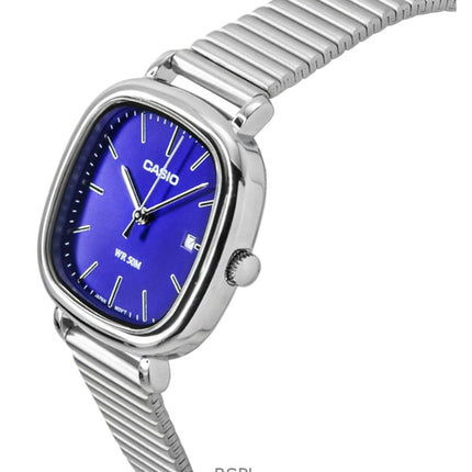 Casio Standard Analog Ruostumattomasta Teräksestä Sininen Kellotaulu Quartz LTP-B166D-2AV Naisten Kello