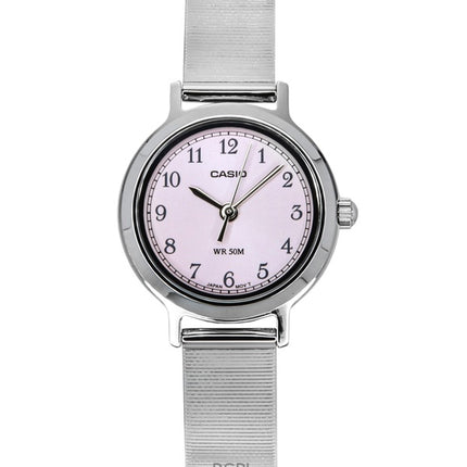 Casio Standard Analoginen ruostumattomasta teräksestä valmistettu vaaleanpunainen kellotaulu kvartsi LTP-B170D-4BV naisten kello