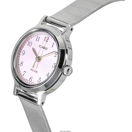 Casio Standard Analoginen ruostumattomasta teräksestä valmistettu vaaleanpunainen kellotaulu kvartsi LTP-B170D-4BV naisten kello