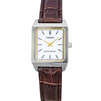 Casio Standard analoginen nahkaranneke valkoinen kellotaulu kvartsi LTP-V007L-7E2 naisten kello