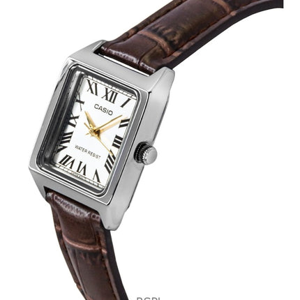 Casio Standard Analog Nahkahihna Hopeinen Kellotaulu Quartz LTP-V007L-9B Naisten Kello