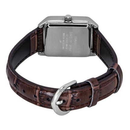 Casio Standard Analog Nahkahihna Hopeinen Kellotaulu Quartz LTP-V007L-9B Naisten Kello