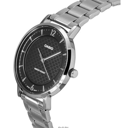 Casio Standard Analoginen ruostumattomasta teräksestä valmistettu musta kellotaulu kvartsi LTP-VT04D-1A naisten kello