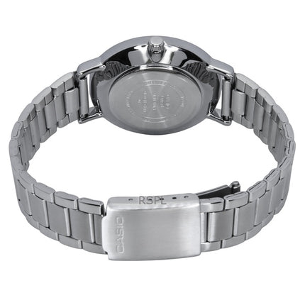 Casio Standard Analoginen ruostumattomasta teräksestä valmistettu musta kellotaulu kvartsi LTP-VT04D-1A naisten kello