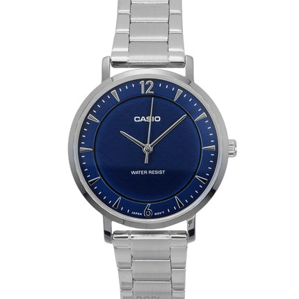 Casio Standard Analoginen ruostumattomasta teräksestä valmistettu sininen kellotaulu kvartsi LTP-VT04D-2A naisten kello