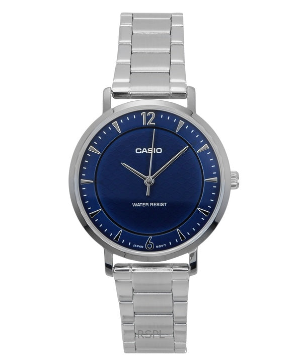 Casio Standard Analoginen ruostumattomasta teräksestä valmistettu sininen kellotaulu kvartsi LTP-VT04D-2A naisten kello