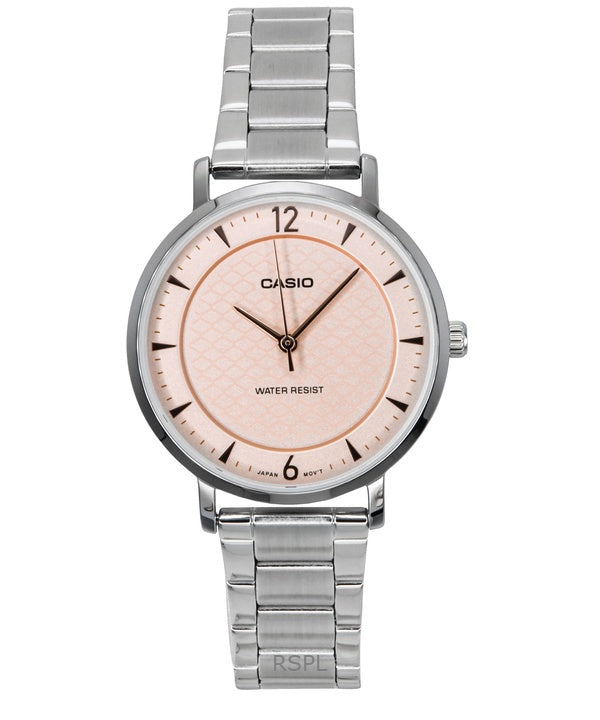 Casio Standard Analoginen ruostumattomasta teräksestä valmistettu lohikellokvartsi LTP-VT04D-4A naisten kello