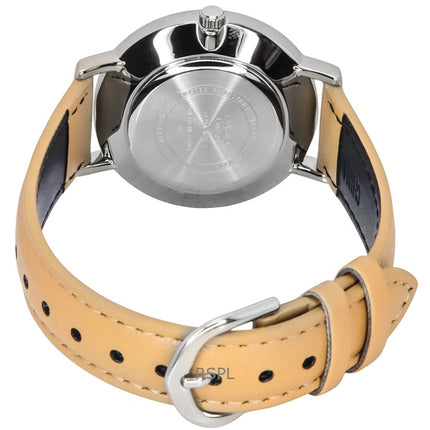 Casio Standard Analoginen Nahkahihna Kermanvärinen Kellotaulu Kvartsi LTP-VT04L-7A1 Naisten kello