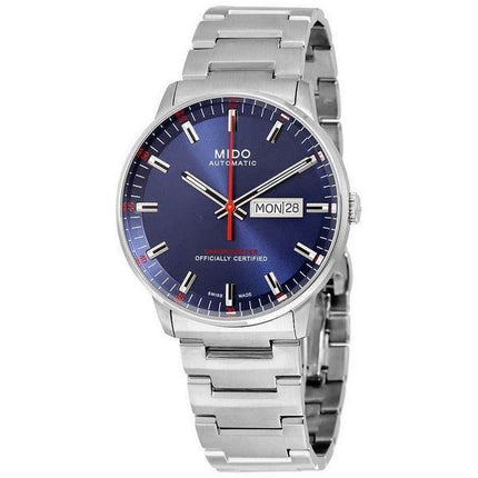 Mido Commander -kronometri ruostumattomasta teräksestä, sininen kellotaulu, automaattinen M021.431.11.041.00 miesten kello