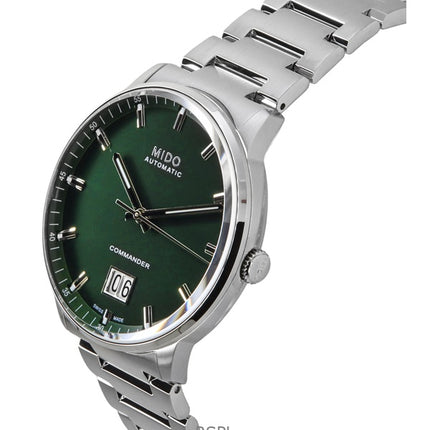 Mido Commander Big Date -ruostumattomasta teräksestä valmistettu vihreä kellotaulu automaattinen M021.626.11.091.00 miesten kello