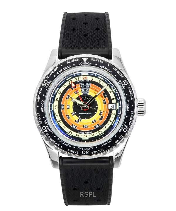 Mido Ocean Star Decompression Worldtimer GMT Automatic Diver's M026.829.17.051.00 200M miesten kello ylimääräisellä rannekkeella