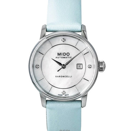 Mido Baroncelli Special Edition Diamond MOP Dial Automatic M037.207.16.106.00 naisten kello lisärannekkeilla