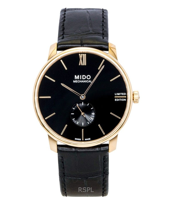 Mido Baroncelli Limited Edition -nahkainen musta kellotaulu, automaattinen M037.405.36.050.00 miesten kello