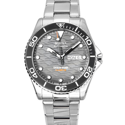 Mido Ocean Star 200C ruostumattomasta teräksestä valmistettu harmaa kellotaulu automaattinen sukeltajan M042.430.11.081.00 200M miesten kello