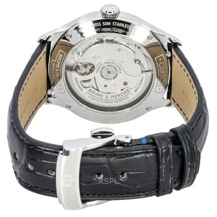 Baume &amp; Mercier Clifton nahkaranneke, kuunvaihe, musta kellotaulu, automaattinen M0A10758 miesten kello