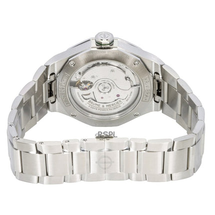 Baume &amp; Mercier Riviera ruostumattomasta teräksestä valmistettu vihreä kellotaulu automaattinen M0A10770 100M miesten kello
