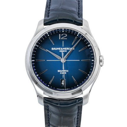 Baume &amp; Mercier Clifton nahkaranneke sininen kellotaulu automaattinen M0A10771 miesten kello