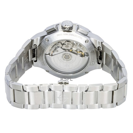 Baume &amp; Mercier Riviera Chronograph ruostumattomasta teräksestä valmistettu musta kellotaulu automaattinen M0A10825 100M miesten kello