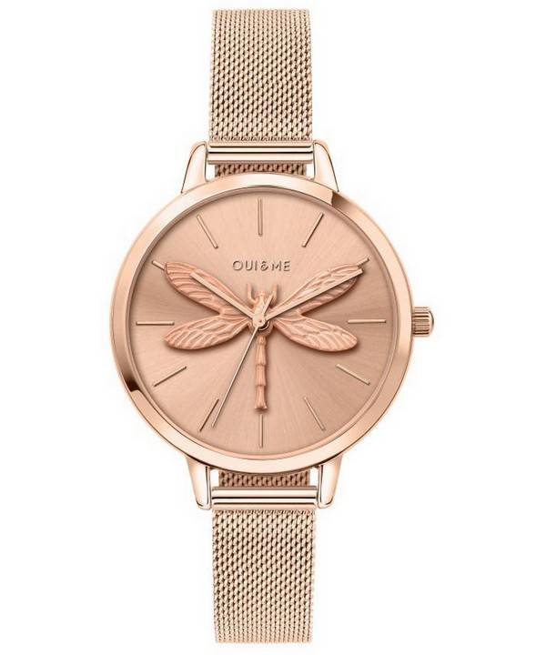 Oui &, Me Amourette Rose Gold Tone ruostumattomasta teräksestä valmistettu kvartsi ME010136 naisten kello