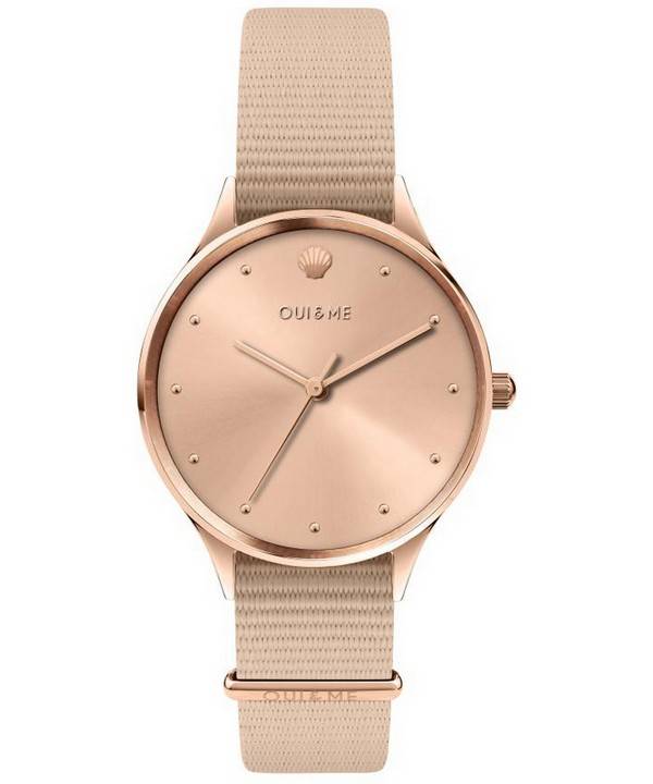 Oui & Me Petite Bichette Rose Gold Sunray kellotaulu nailonhihna kvartsi ME010199 naisten kello