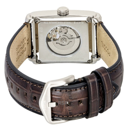 Fossil Carraway Croco -nahkahihnalla varustettu avosydänkuvioinen sininen kellotaulu, automaattinen ME3273 miesten kello