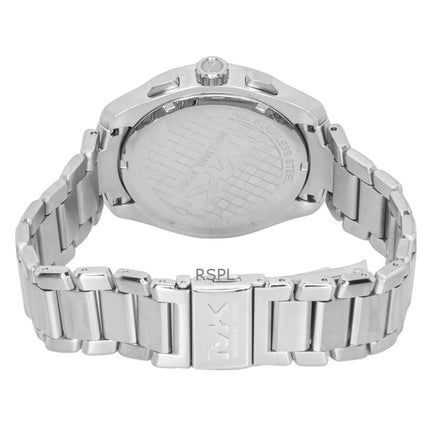 Michael Kors Oversized Accelerator 2.0 Chronograph -rannekello ruostumattomasta teräksestä, mustasta kellotaulusta, kvartsi, MK9176, miesten kello