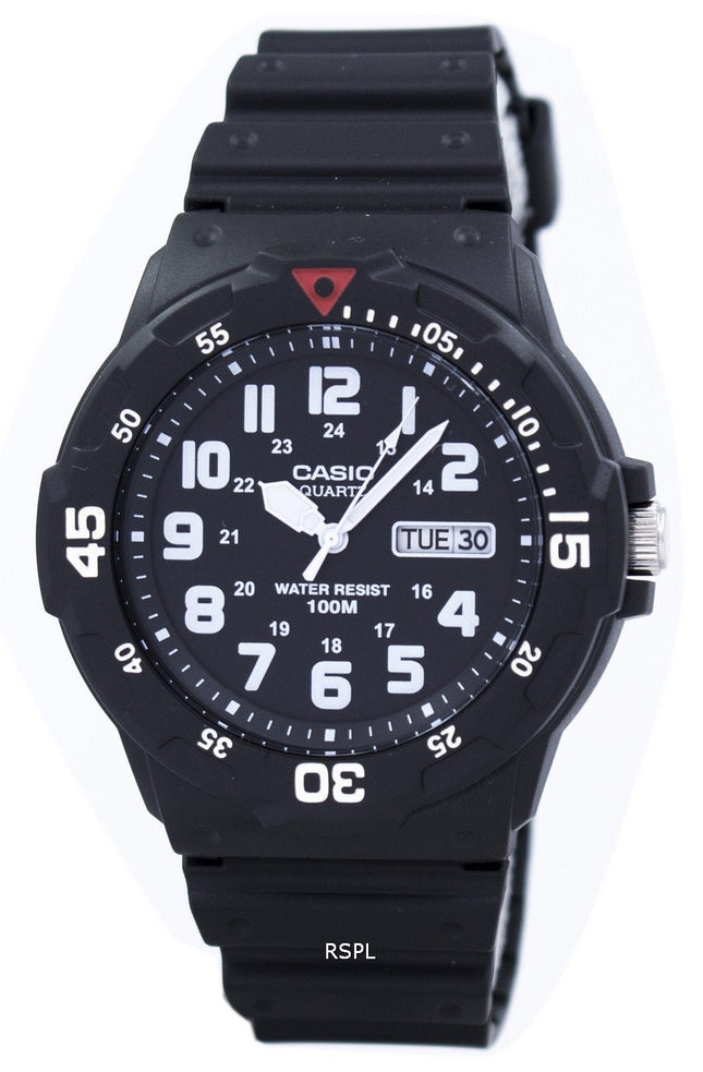 Casio Quartz Analoginen 100M Musta hartsihihna MRW-200H-1BVDF MRW200H-1BVDF Miesten Rannekello