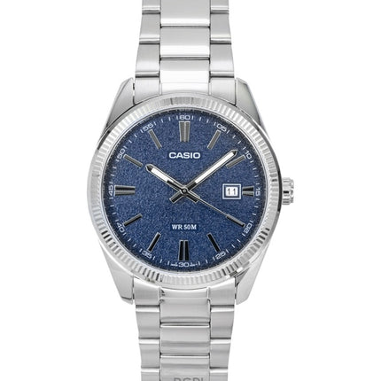 Casio Standard Analog Ruostumattomasta Teräksestä Sininen Kellotaulu Quartz MTP-1302DA-2A1V Miesten Kello