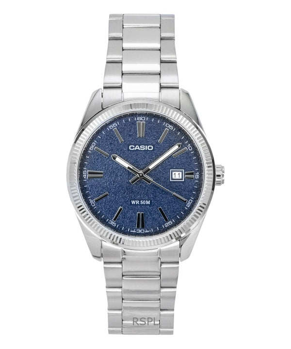 Casio Standard Analog Ruostumattomasta Teräksestä Sininen Kellotaulu Quartz MTP-1302DA-2A1V Miesten Kello