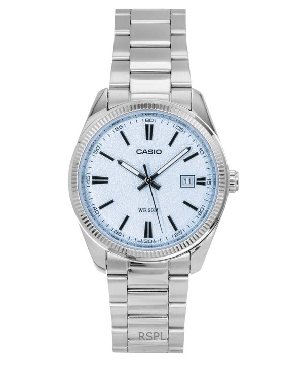 Casio Standard Analog Ruostumattomasta Teräksestä Vaaleansininen Kellotaulu Quartz MTP-1302DA-2A2V Miesten Kello
