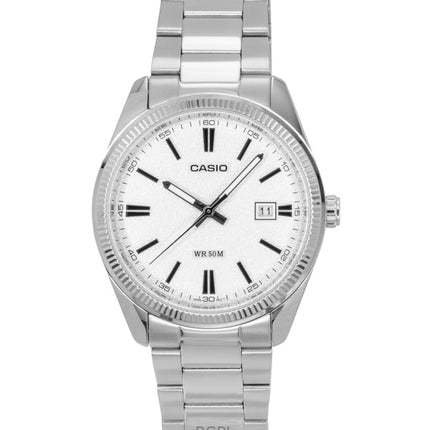 Casio Standard Analog Ruostumattomasta Teräksestä Valkoisella Kellotaululla MTP-1302DA-7AV Unisex Kello