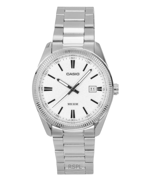 Casio Standard Analog Ruostumattomasta Teräksestä Valkoisella Kellotaululla MTP-1302DA-7AV Unisex Kello