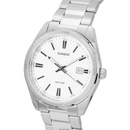 Casio Standard Analog Ruostumattomasta Teräksestä Valkoisella Kellotaululla MTP-1302DA-7AV Unisex Kello