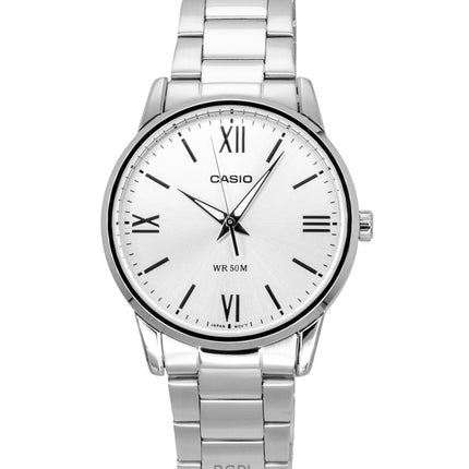 Casio analoginen ruostumattomasta teräksestä valmistettu hopeinen kellotaulu kvartsi MTP-1303DD-7AV miesten kello