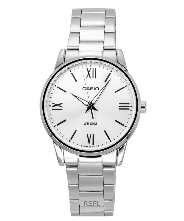 Casio analoginen ruostumattomasta teräksestä valmistettu hopeinen kellotaulu kvartsi MTP-1303DD-7AV miesten kello