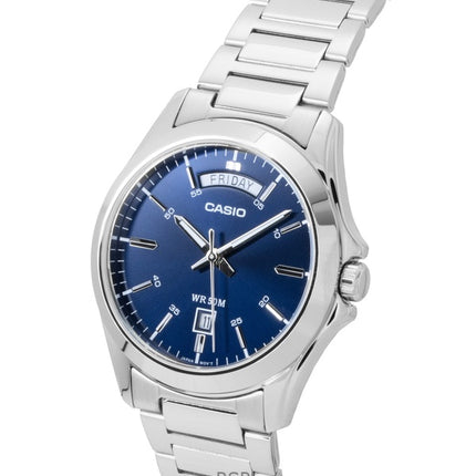 Casio Standard Analog Ruostumattomasta Teräksestä Sininen Kellotaulu Quartz MTP-1370D-2A2V Miesten Kello