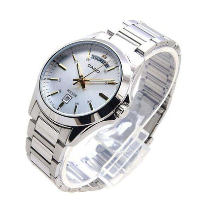 Casio Classic analoginen ruostumattomasta teräksestä valmistettu hopeinen kellotaulu kvartsi MTP-1370D-7A2 miesten kello