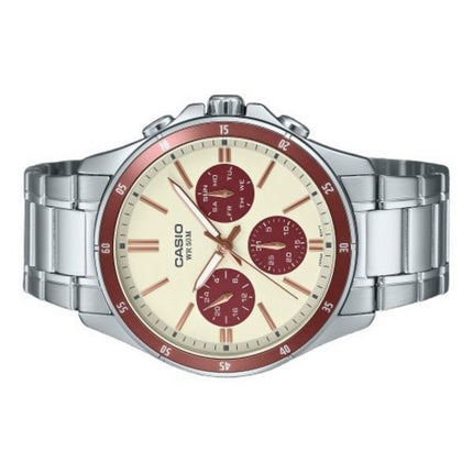 Casio Standard analoginen ionipinnoitettu ruostumattomasta teräksestä valmistettu kellotaulu kvartsi MTP-1374D-5A2V miesten kell