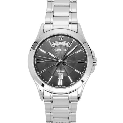 Casio Standard Analog Ruostumattomasta Teräksestä Harmaa Kellotaulu Quartz MTP-1381D-8AV Miesten Kello