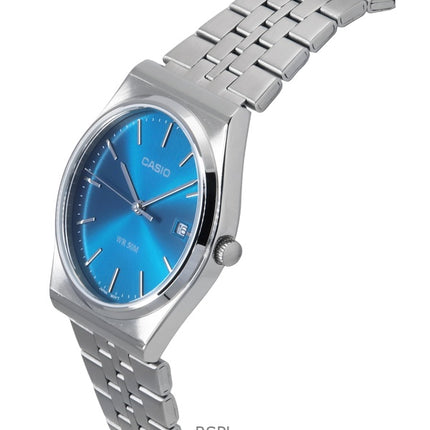 Casio Standard Analoginen ruostumattomasta teräksestä valmistettu sininen kellotaulu kvartsi MTP-B145D-2A2 miesten kello