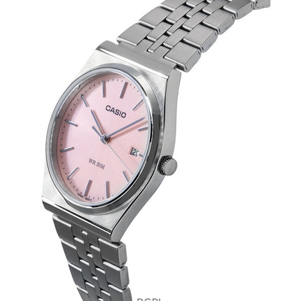 Casio Standard analoginen ruostumattomasta teräksestä valmistettu vaaleanpunainen kellotaulu kvartsi MTP-B145D-4AV unisex kello